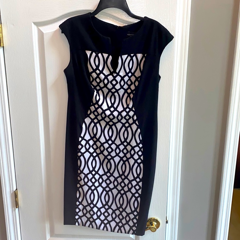Connected Apparel Black and White Dress